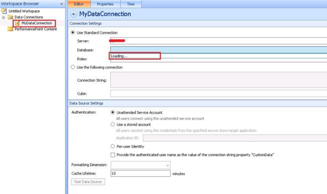 Create an Analysis Service Data Source Connection Using SharePoint PerformancePoint